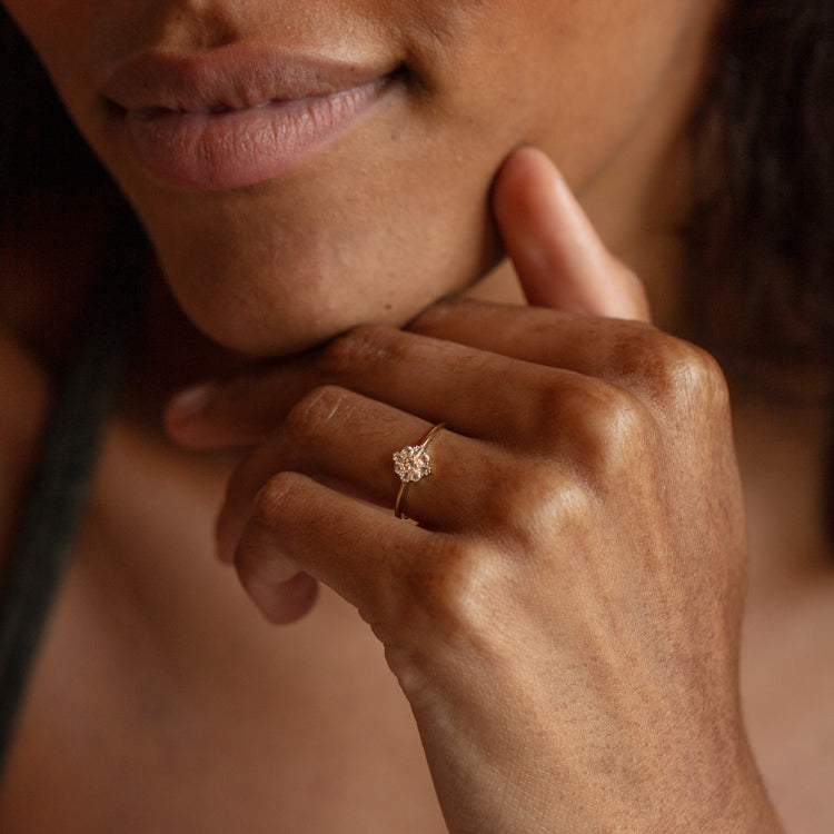 14k Floral Art Deco Ring-Koogrl