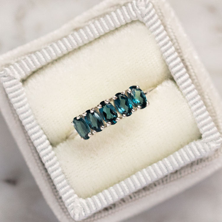 London Blue Topaz Galaxy Ring in Silver-Koogrl