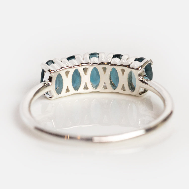 London Blue Topaz Galaxy Ring in Silver-Koogrl
