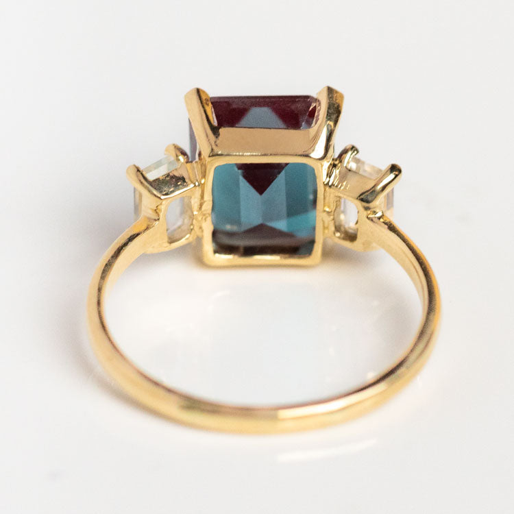 The Sophisticate Lab Alexandrite and White Topaz Ring-Koogrl