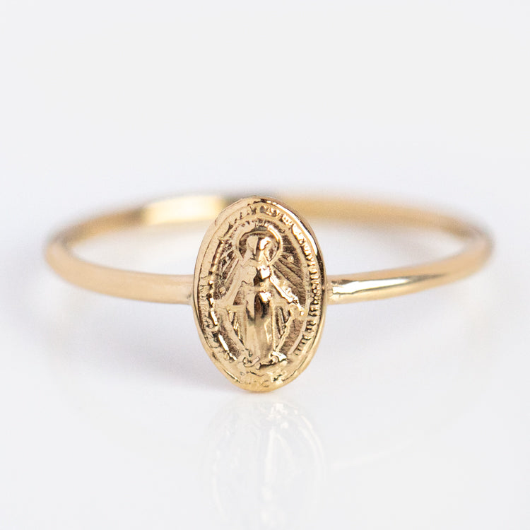 Tiny Miraculous Medal Ring-Koogrl
