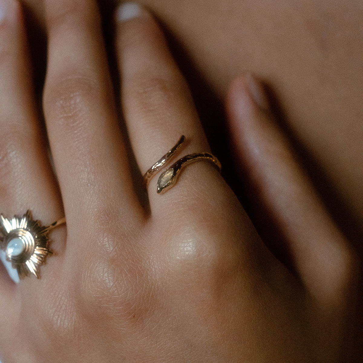 Mystic Serpent Ring in Labradorite-Koogrl