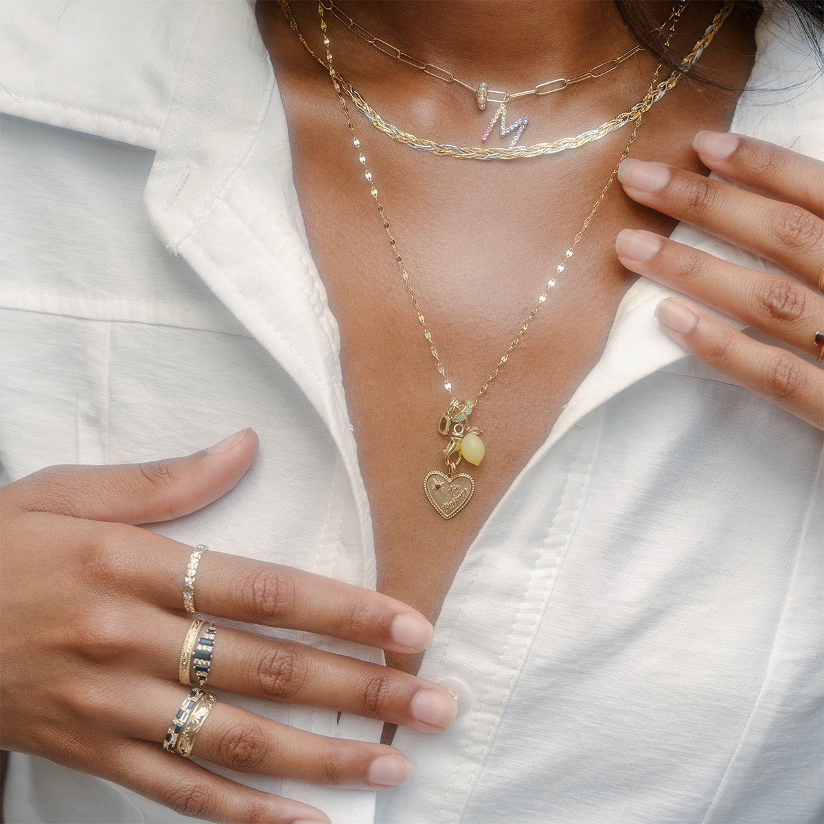 Solid Gold Black Agate Crown Ring-Koogrl