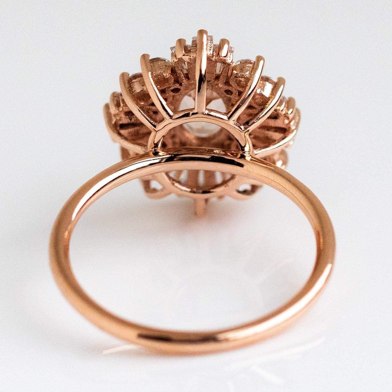 14K Rose Gold Victoria Vintage Cluster Ring-Koogrl