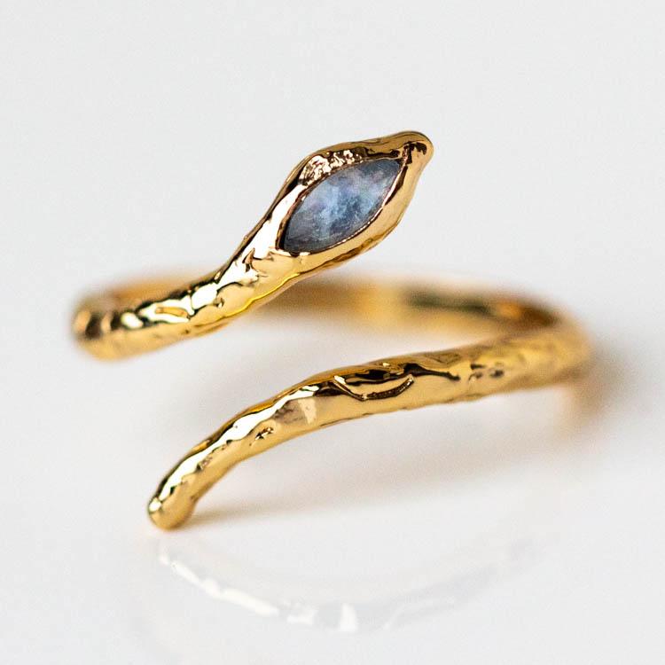 Mystic Serpent Ring in Labradorite-Koogrl