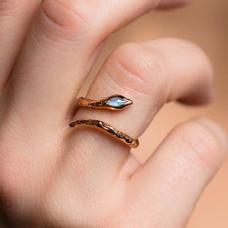 Mystic Serpent Ring in Labradorite-Koogrl