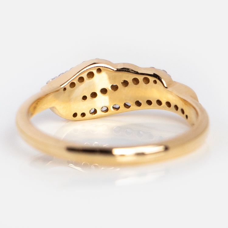 14k Solid Gold Josephine Diamond Crown Ring-Koogrl