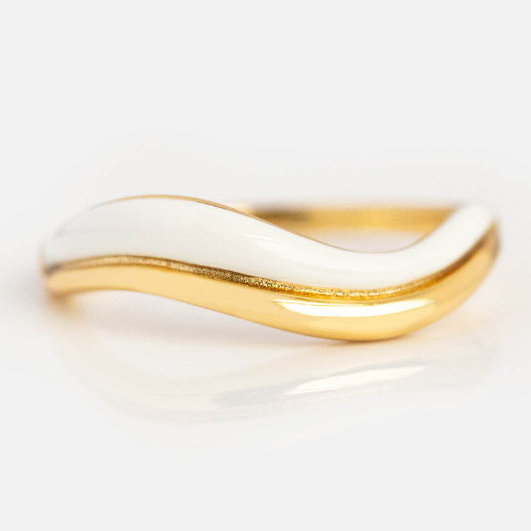 Summer Breeze Enamel Wave Ring-Koogrl