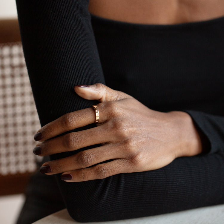 Solid Gold Night Sky Bold Band-Koogrl