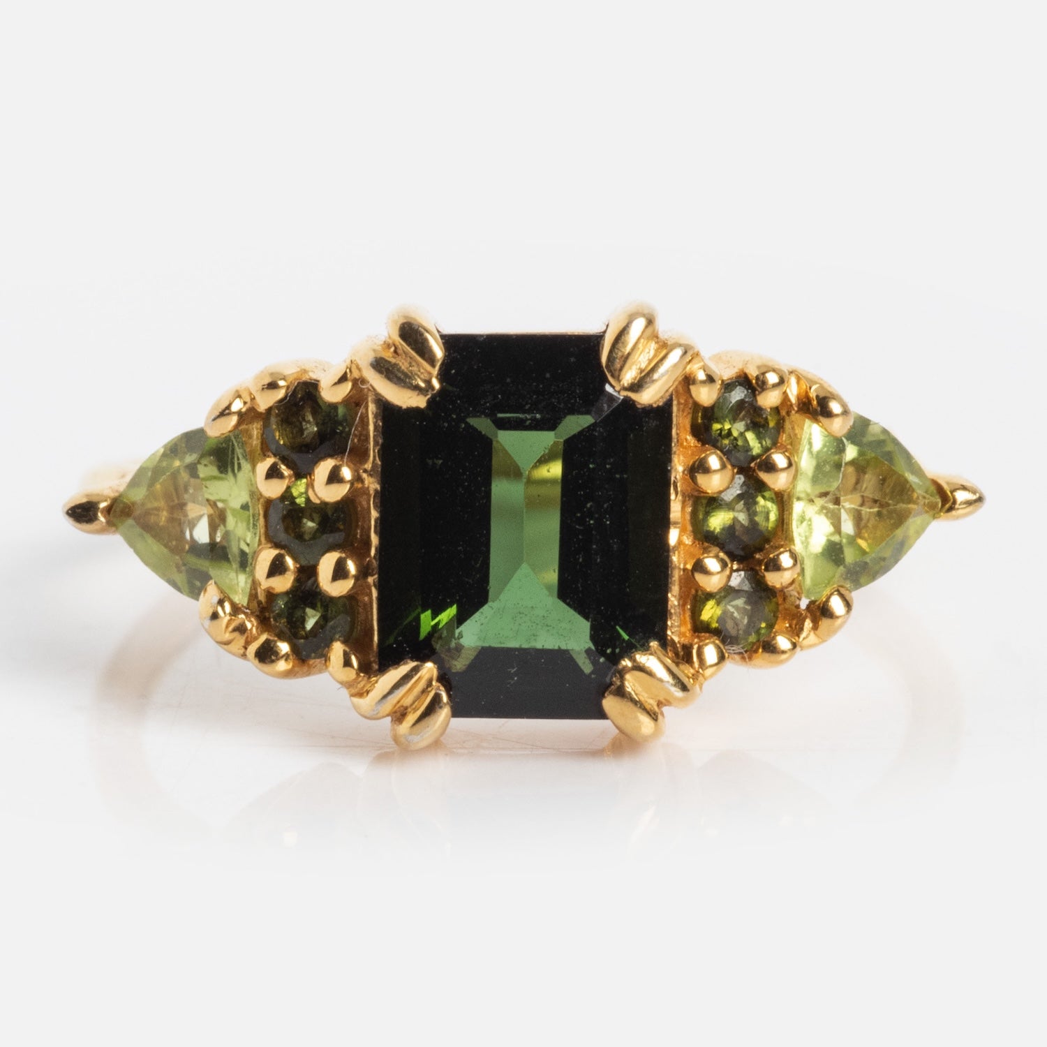 Green with Envy Topaz and Peridot Regal Ring-Koogrl