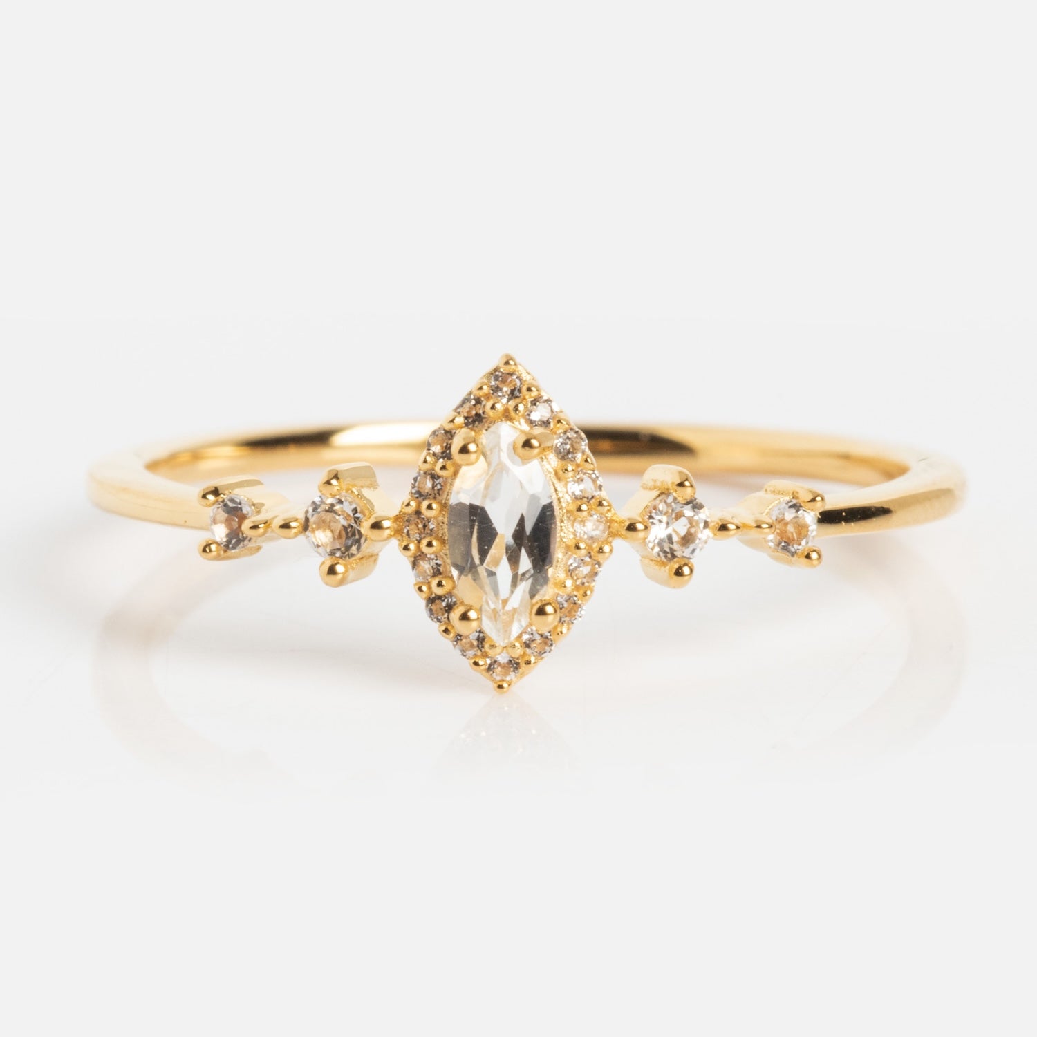 White Topaz Harlow Ring-Koogrl