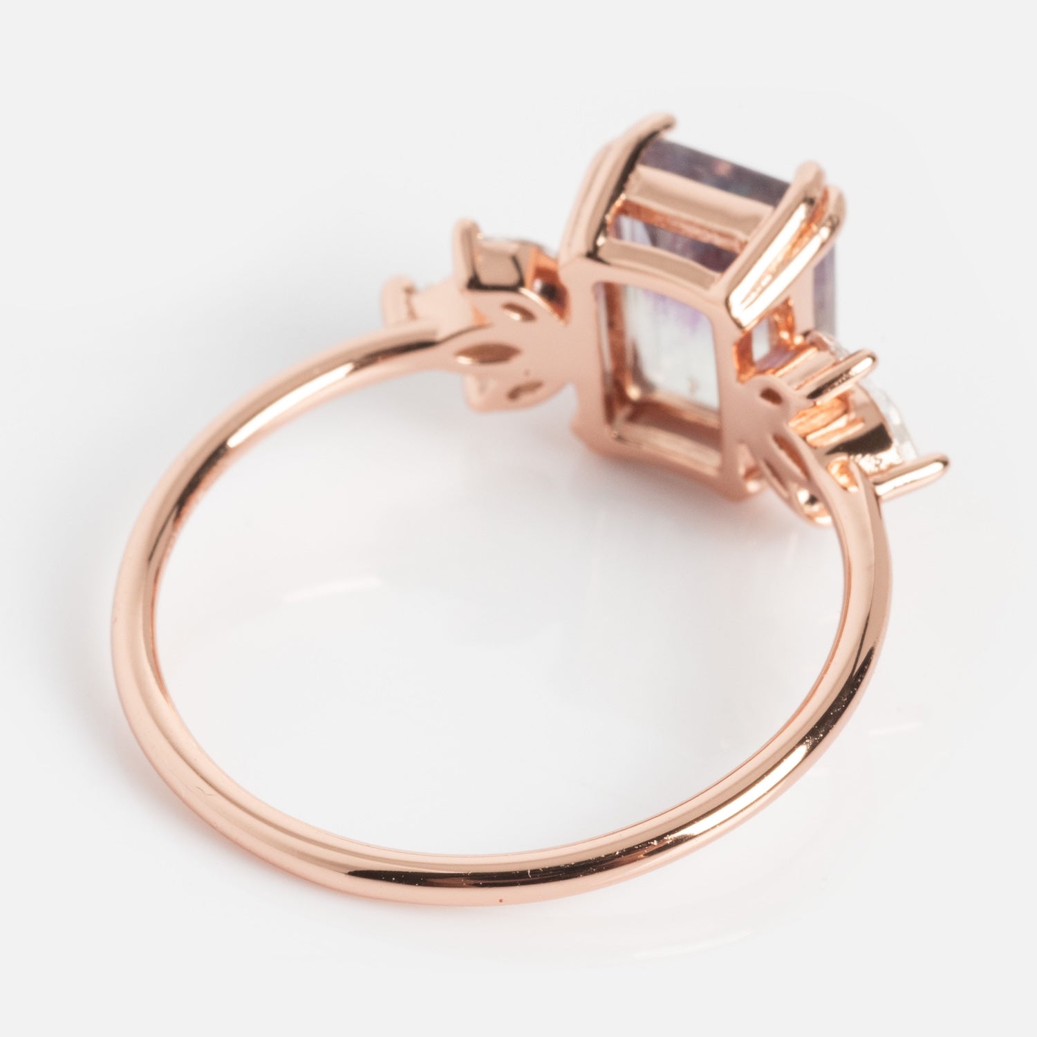 Rose Gold Fluorite Topaz Hazy Dream Ring Last Chance Sizes-Koogrl