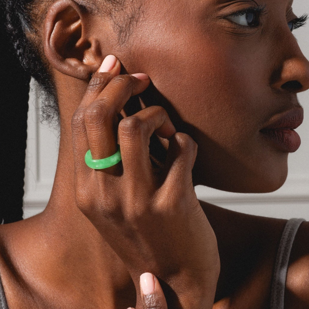 ZZ Imperial Green Jade Ring-Koogrl
