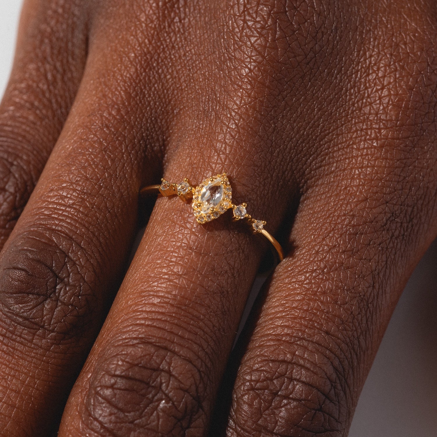 White Topaz Harlow Ring-Koogrl