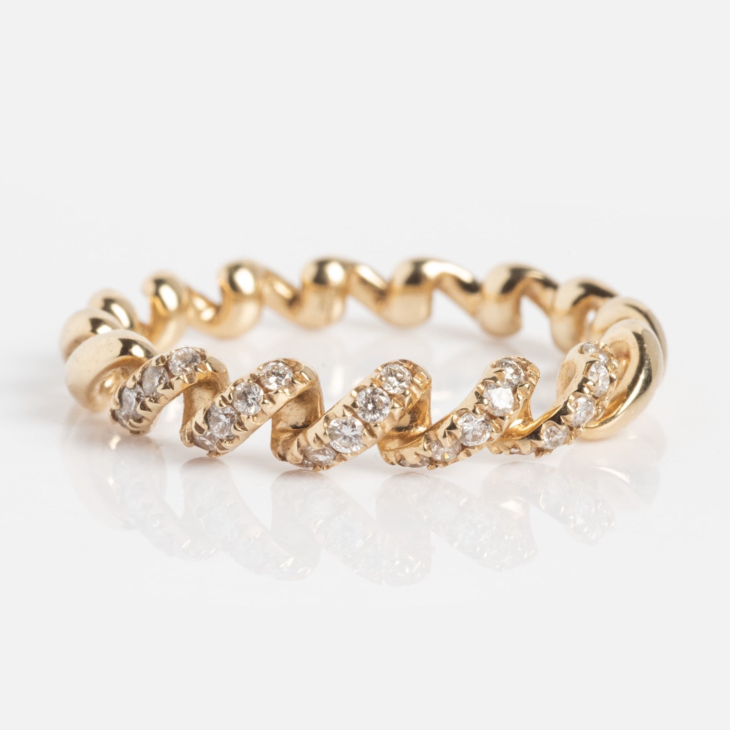 14k Fated Twist Diamond Ring-Koogrl