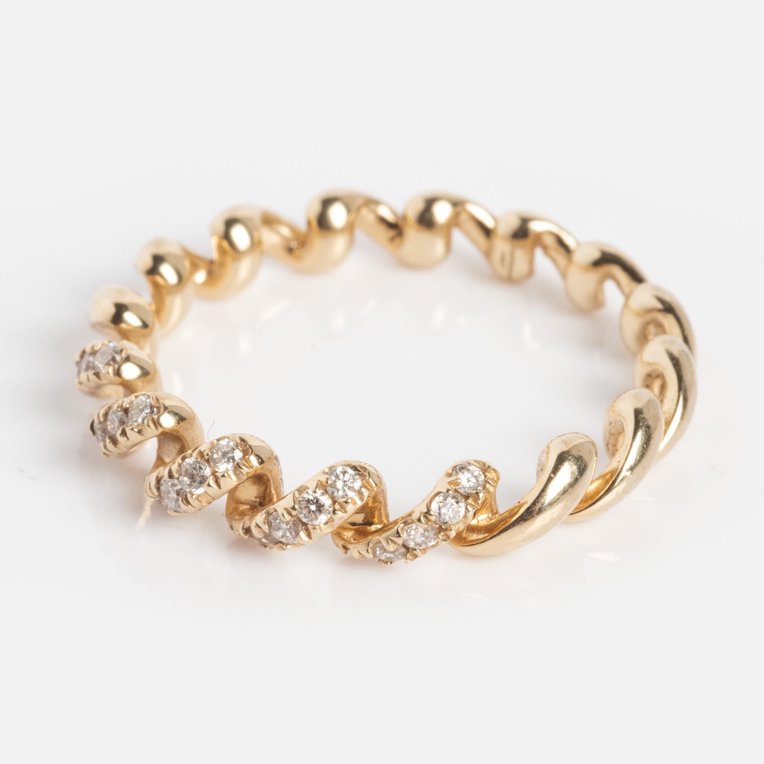 14k Fated Twist Diamond Ring-Koogrl