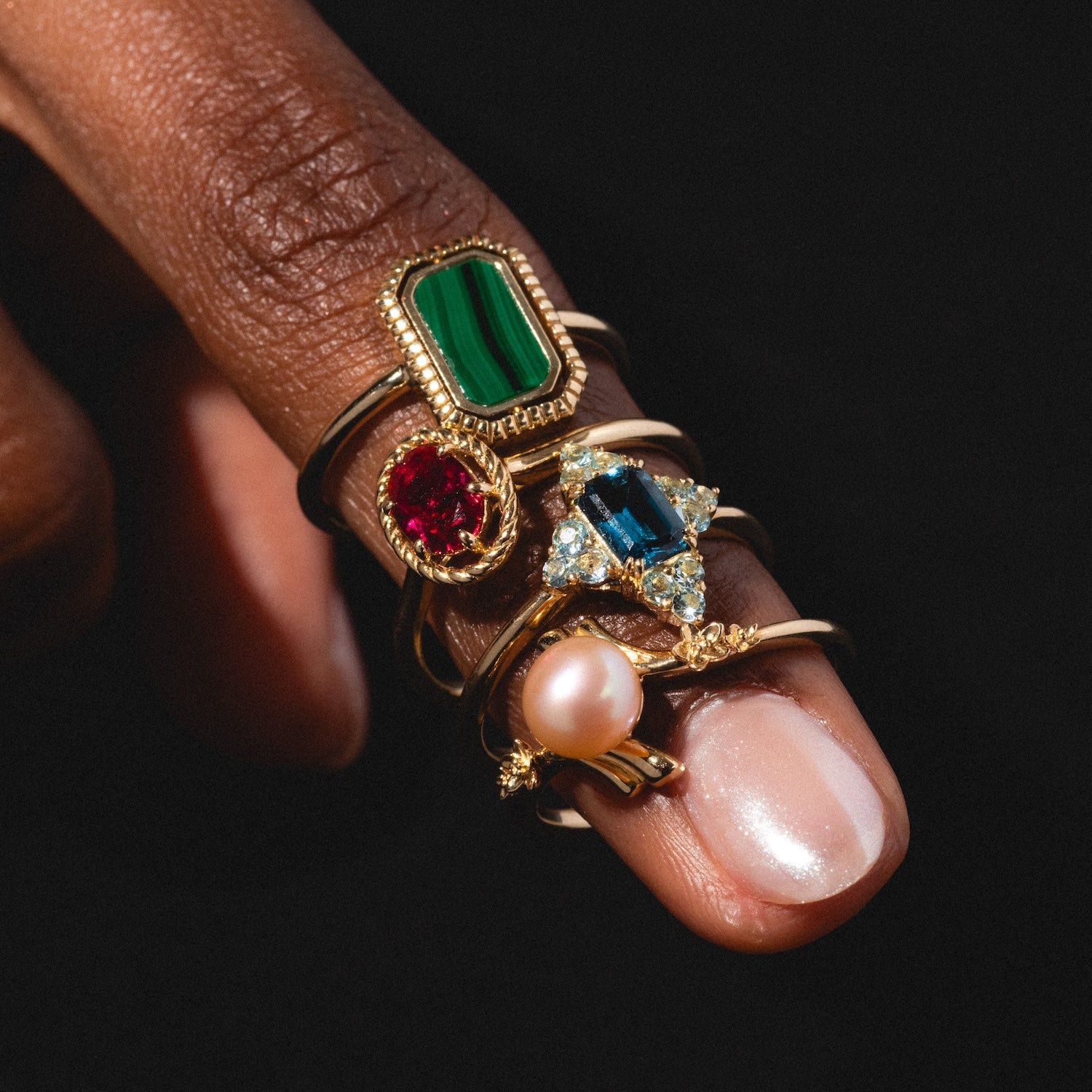 10k Lucky In Red Ruby Halo Ring-Koogrl