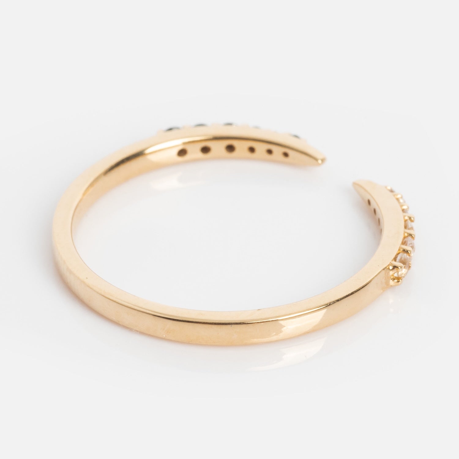 14k Black and White Open Front Nesting Band-Koogrl