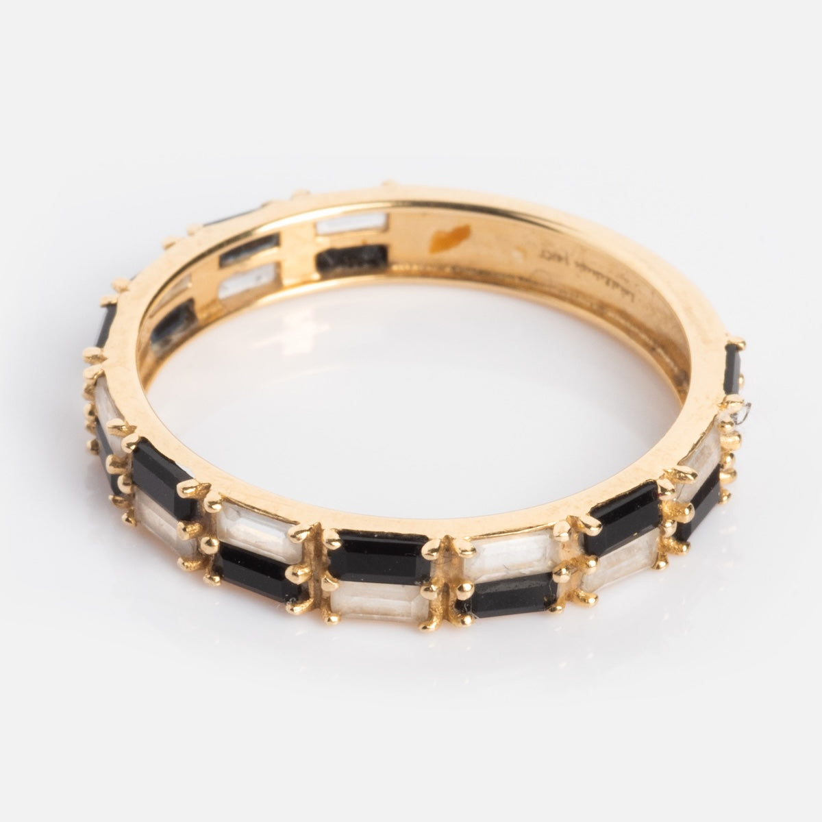 Solid Gold Black and White Checkerboard Band-Koogrl