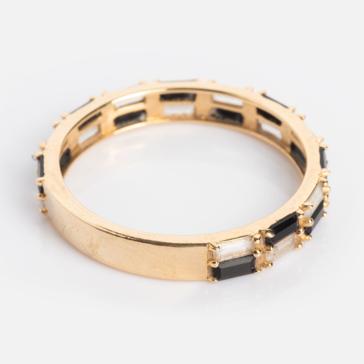 Solid Gold Black and White Checkerboard Band-Koogrl