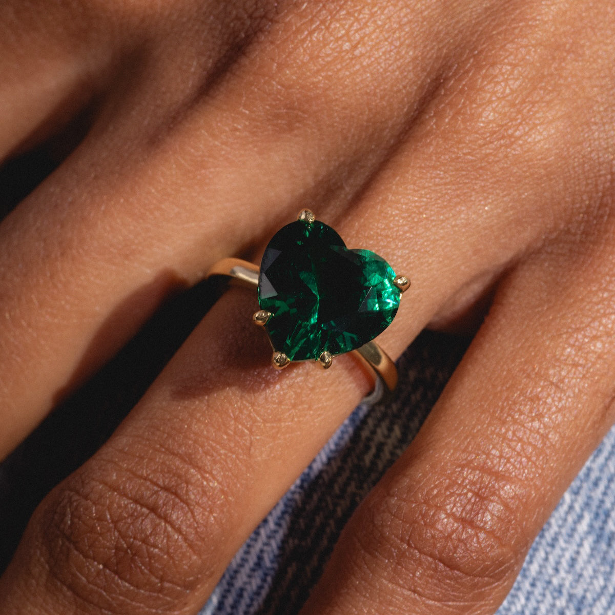 The Allison Emerald Heart Ring-Koogrl