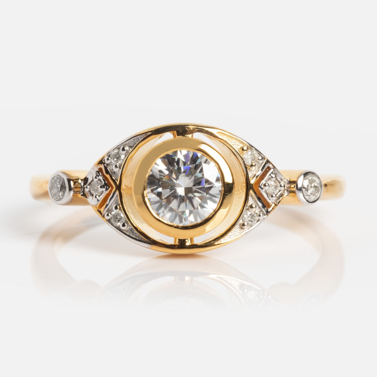 Vienna Moissanite and Diamond Ring-Koogrl