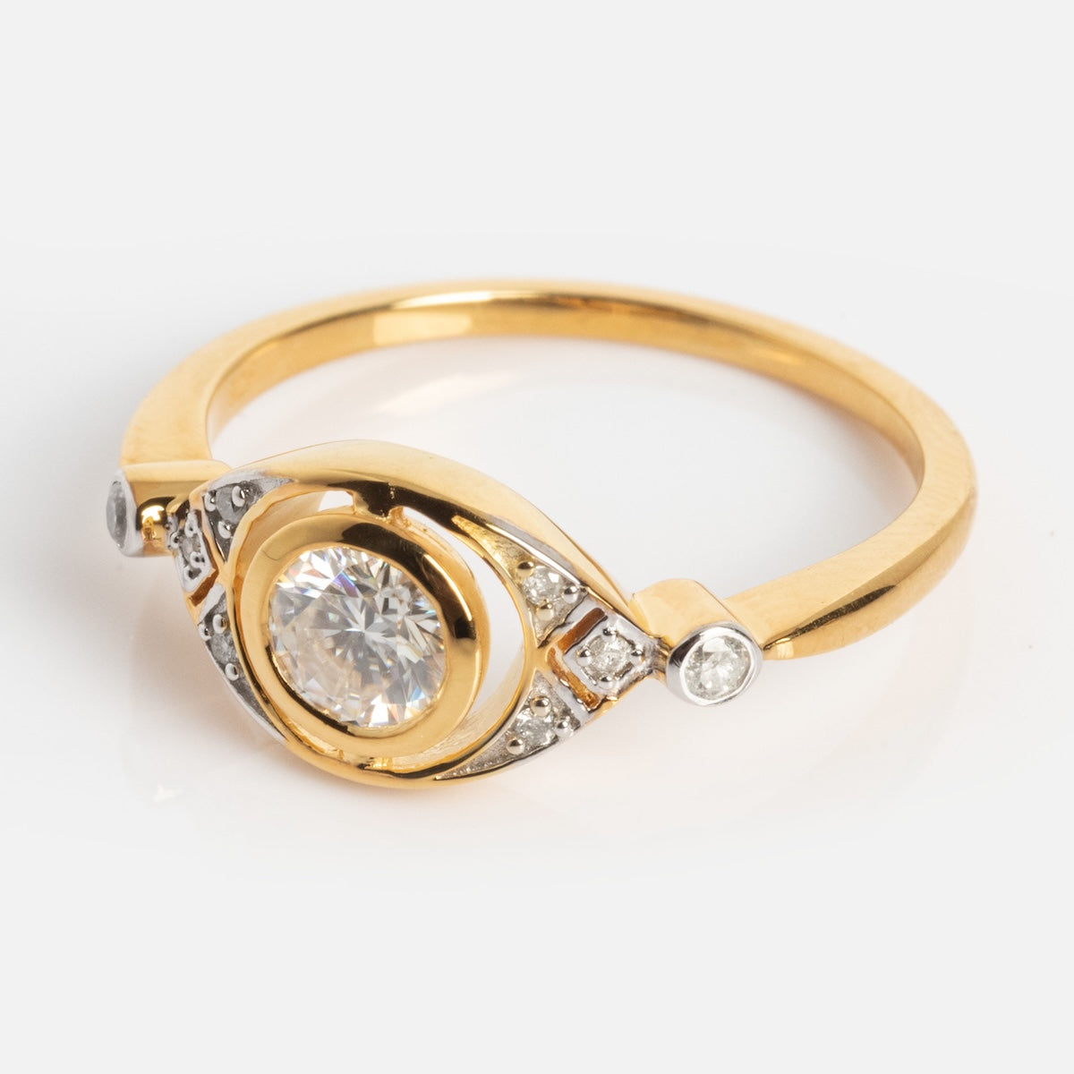 Vienna Moissanite and Diamond Ring-Koogrl