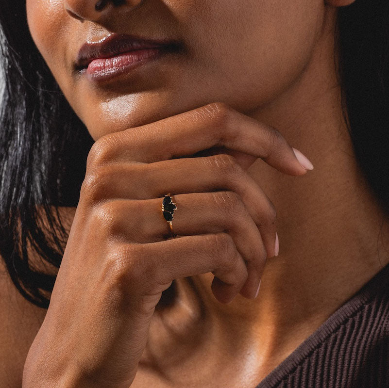 Ava Black Diamond Ring-Koogrl