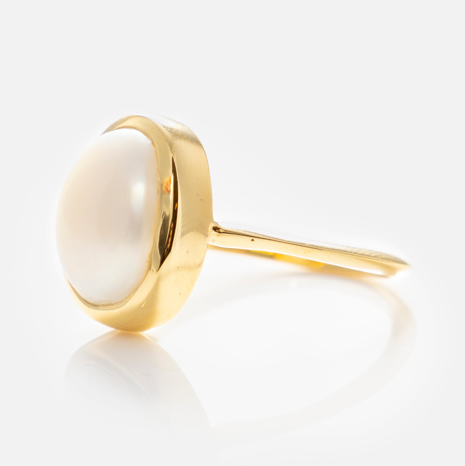 Simple Semi Precious Pearl Ring-Koogrl