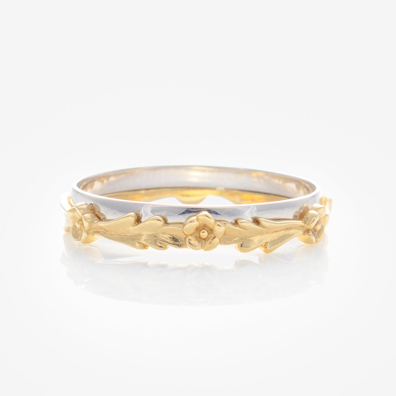 Solid Gold Mixed Metal Filigree Band-Koogrl