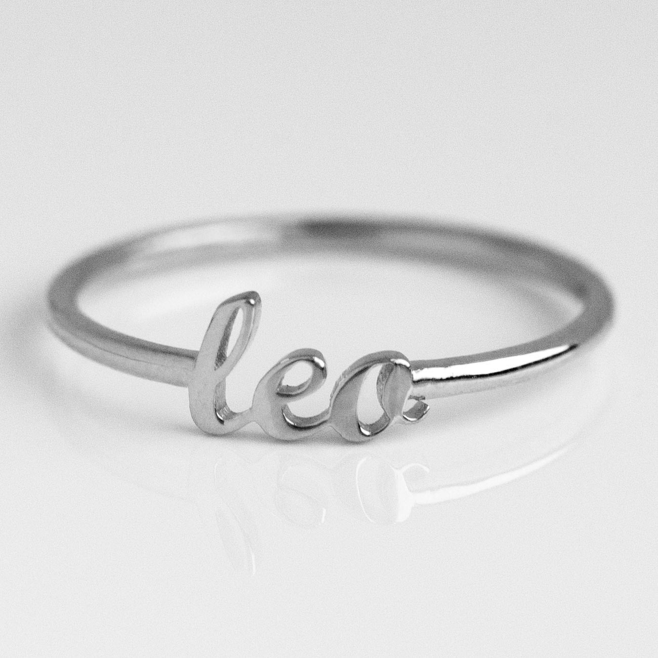 "Say My Name" 14K Custom Cursive Letter Ring-Koogrl