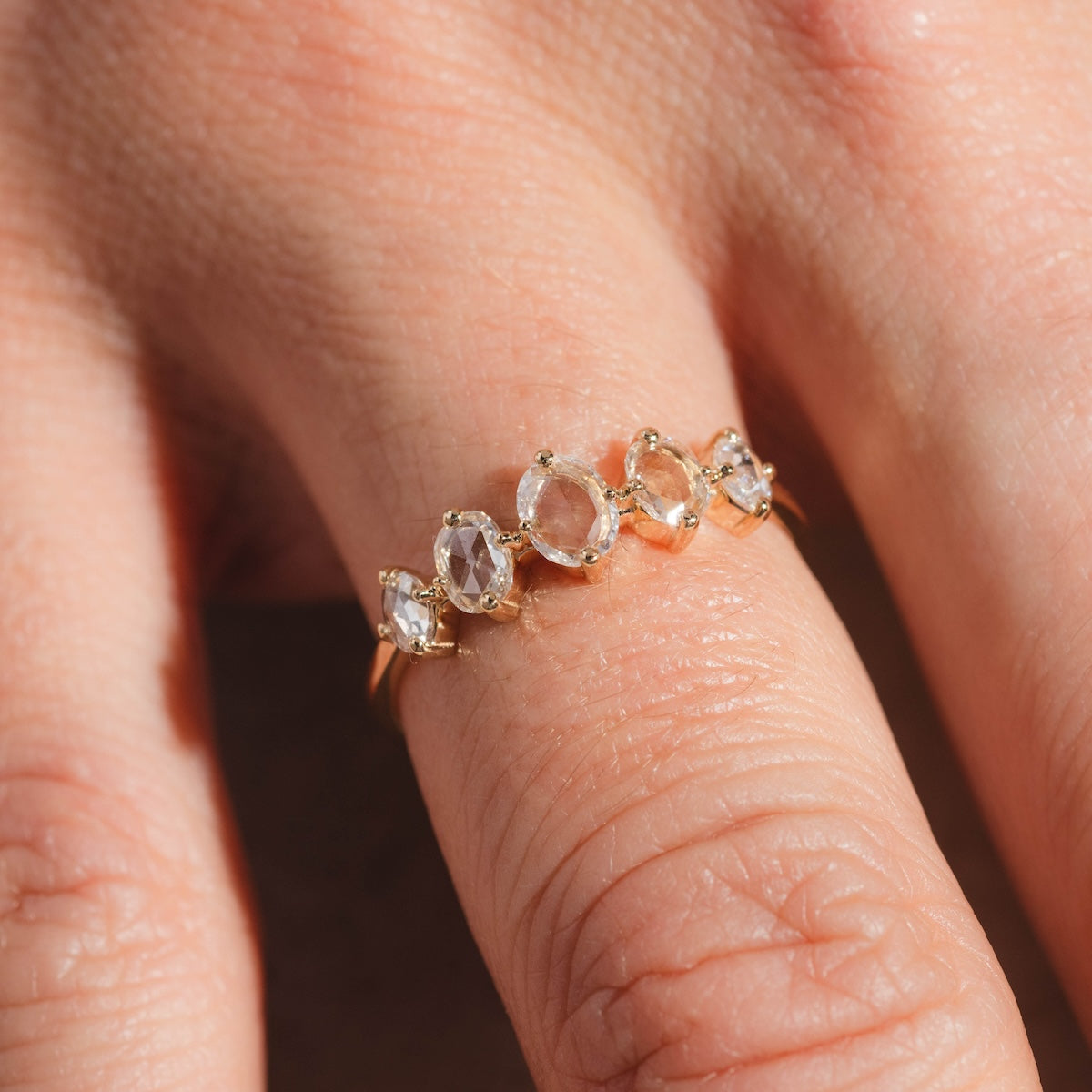 Nadine Ring with Rose Cut Diamonds-Koogrl