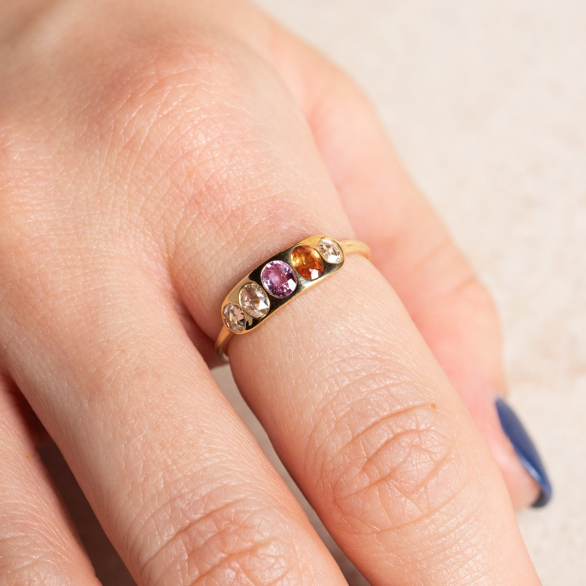 Asha Ring with Mixed Sapphire-Koogrl