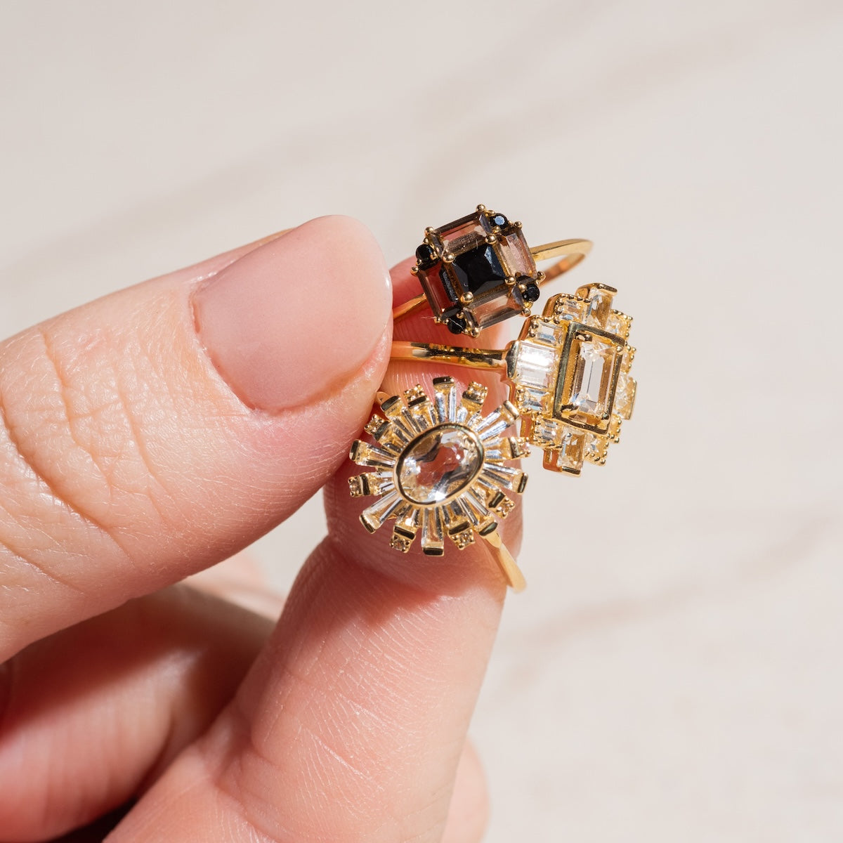 14k Vintage Inspired Art Deco Shield Ring-Koogrl