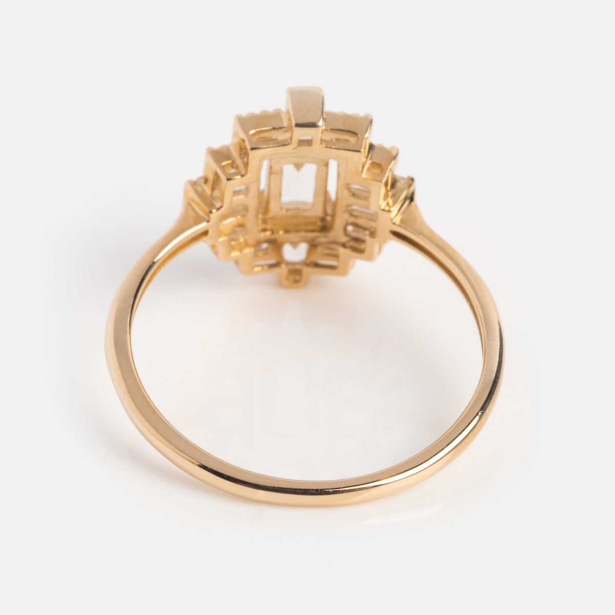 14k Vintage Inspired Art Deco Shield Ring-Koogrl