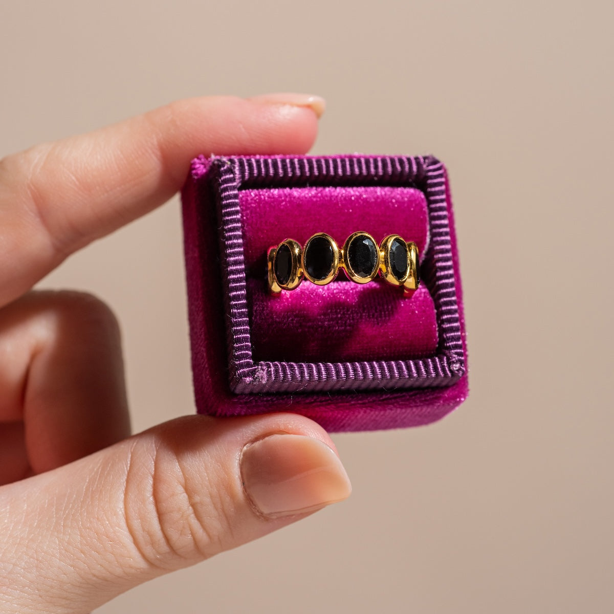 Violeta Black Onyx Ring-Koogrl