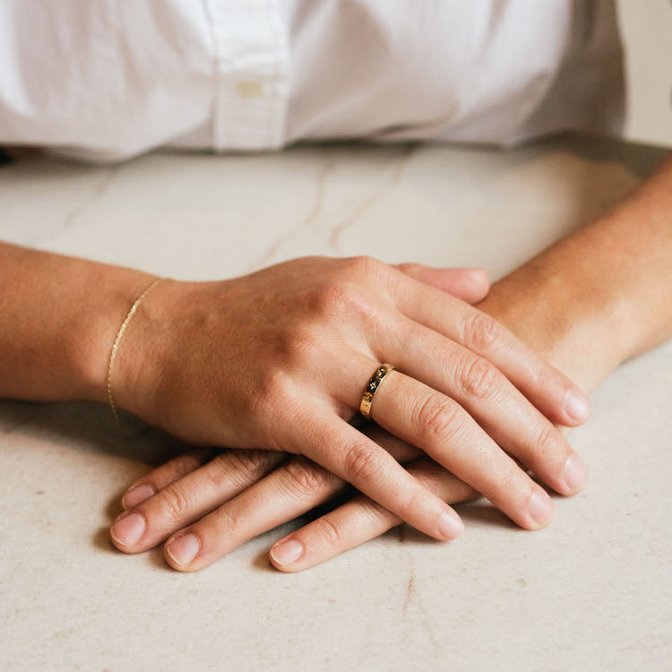 Solid Gold Night Sky Bold Band-Koogrl