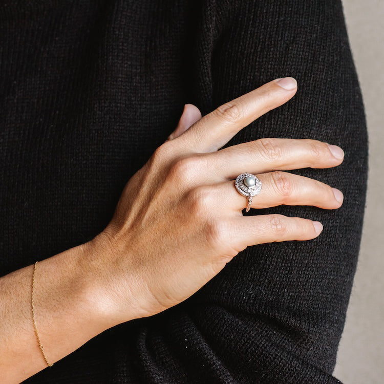 Celestial Pearl Vintage Ring-Koogrl