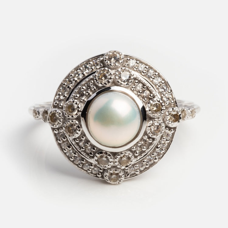 Celestial Pearl Vintage Ring-Koogrl