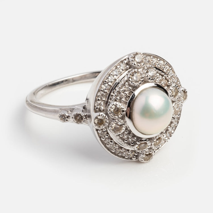 Celestial Pearl Vintage Ring-Koogrl