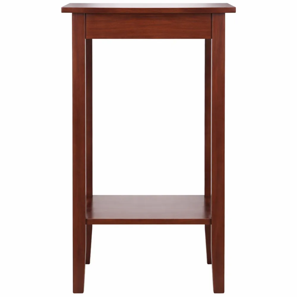 Tavolino Alto in Legno Scuro