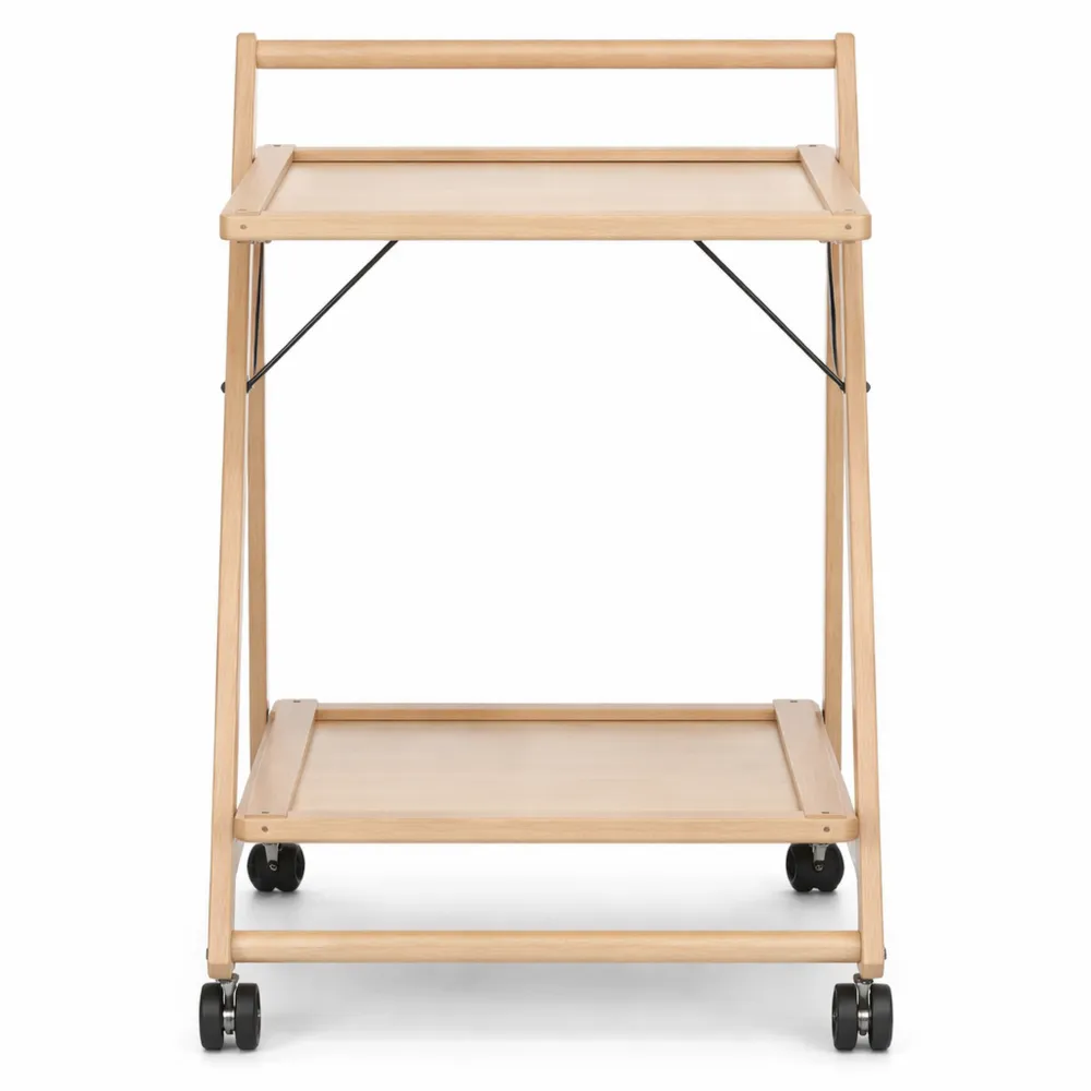 Carrello Portavivande in Legno Pieghevole