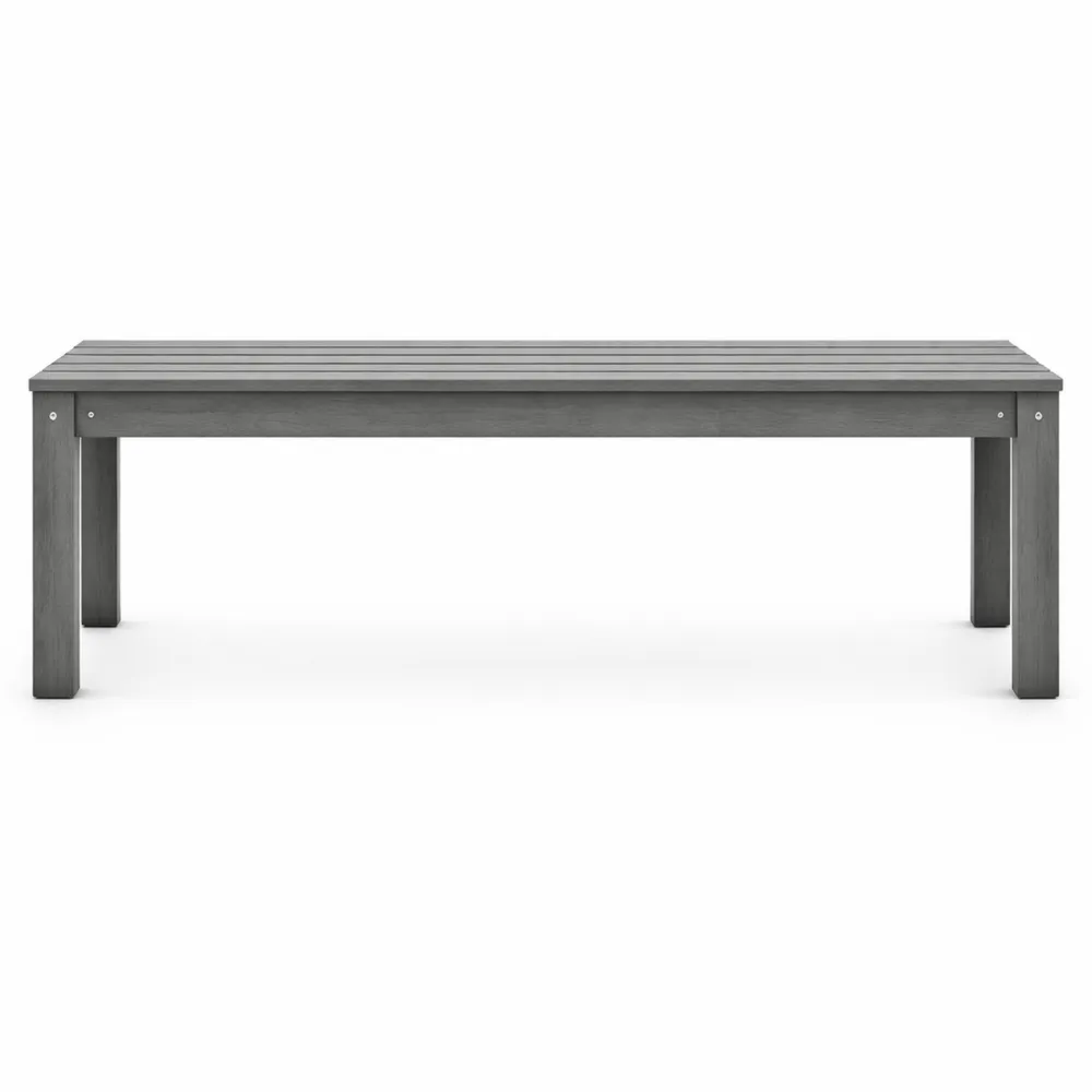 Panchina da Giardino Senza Schienale per 3 Persone, HDPE, 140 cm