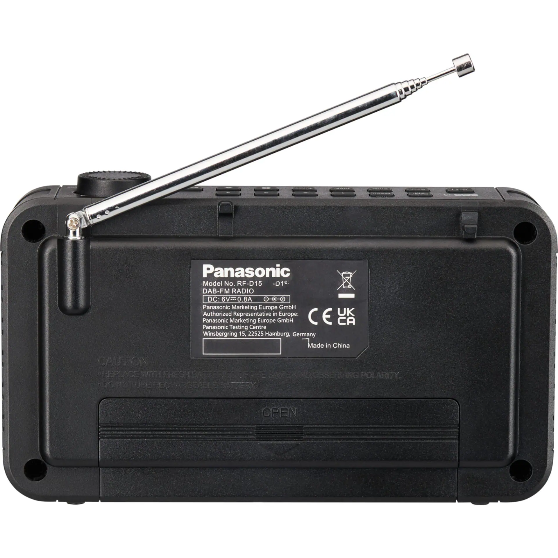 Panasonic RF-D15 prenosné DAB+ Bluetooth rádio (silný zvuk, kompaktná veľkosť, Bluetooth, 2,4” farebný displej, budík)