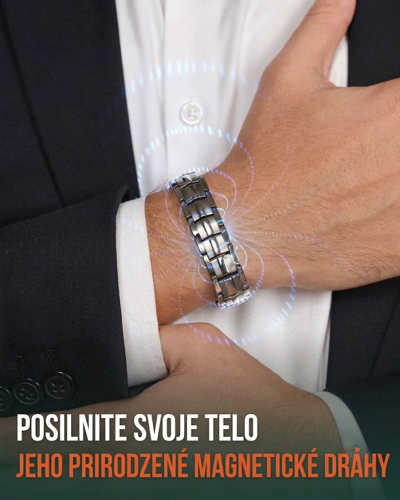 🧲 MagnetRX® Prémiový titánový magnetický terapeutický náramok pre mužov | 5 magnetov EllipseMAX, 5 000 Gaussov | Patentovaný dizajn z USA 🇺🇸 | Nastaviteľná dĺžka
