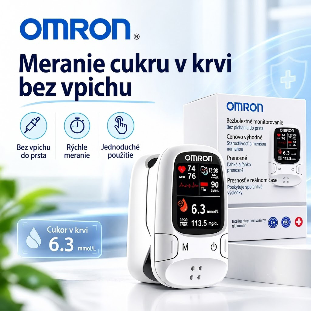 🔥Omron™ — Jednoduché a pohodlné monitorovanie hladiny glukózy v krvi bez ihiel.