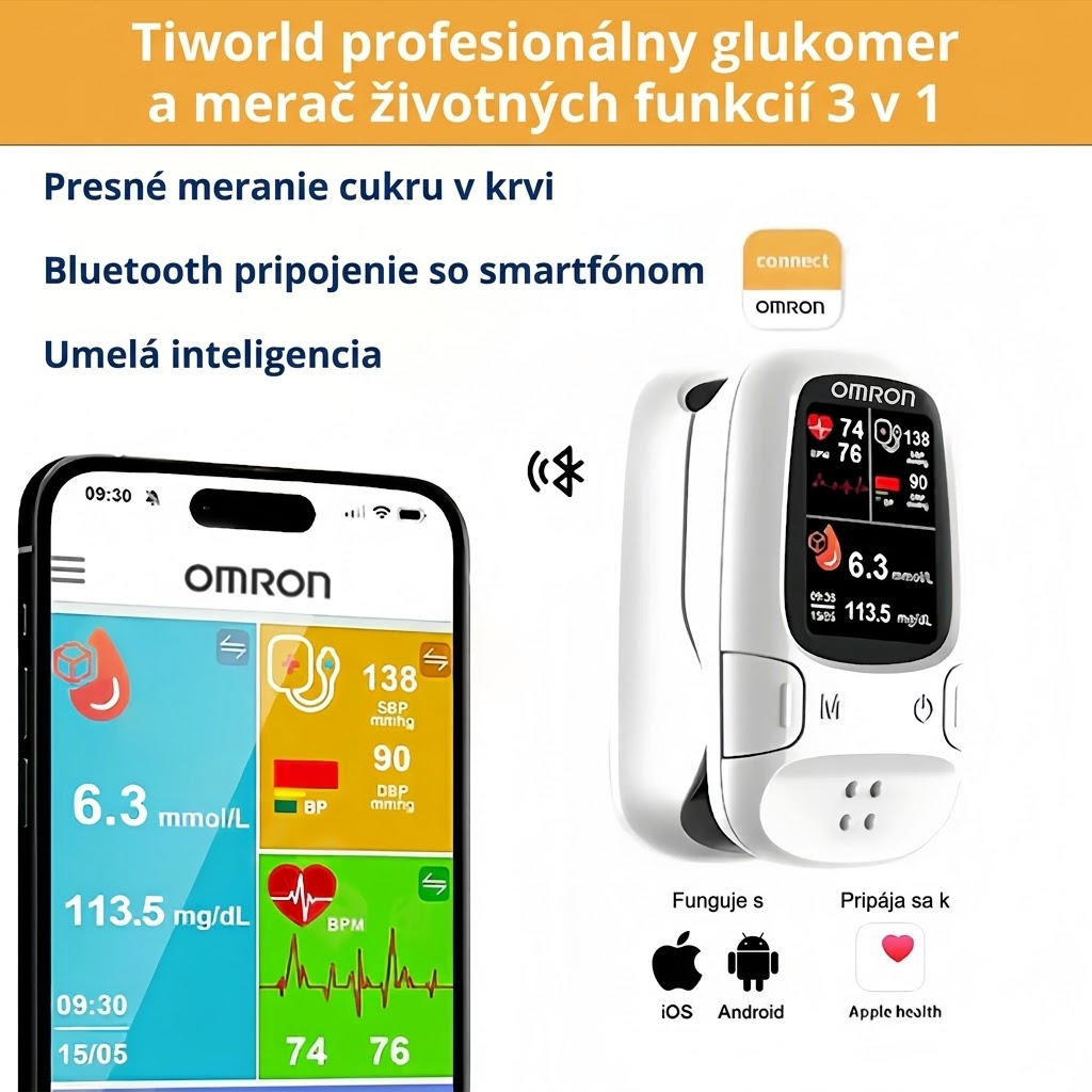 🔥Omron™ — Jednoduché a pohodlné monitorovanie hladiny glukózy v krvi bez ihiel.