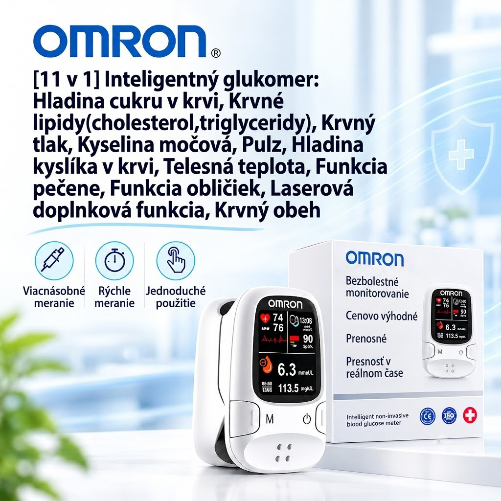 🔥Omron™ — Jednoduché a pohodlné monitorovanie hladiny glukózy v krvi bez ihiel.