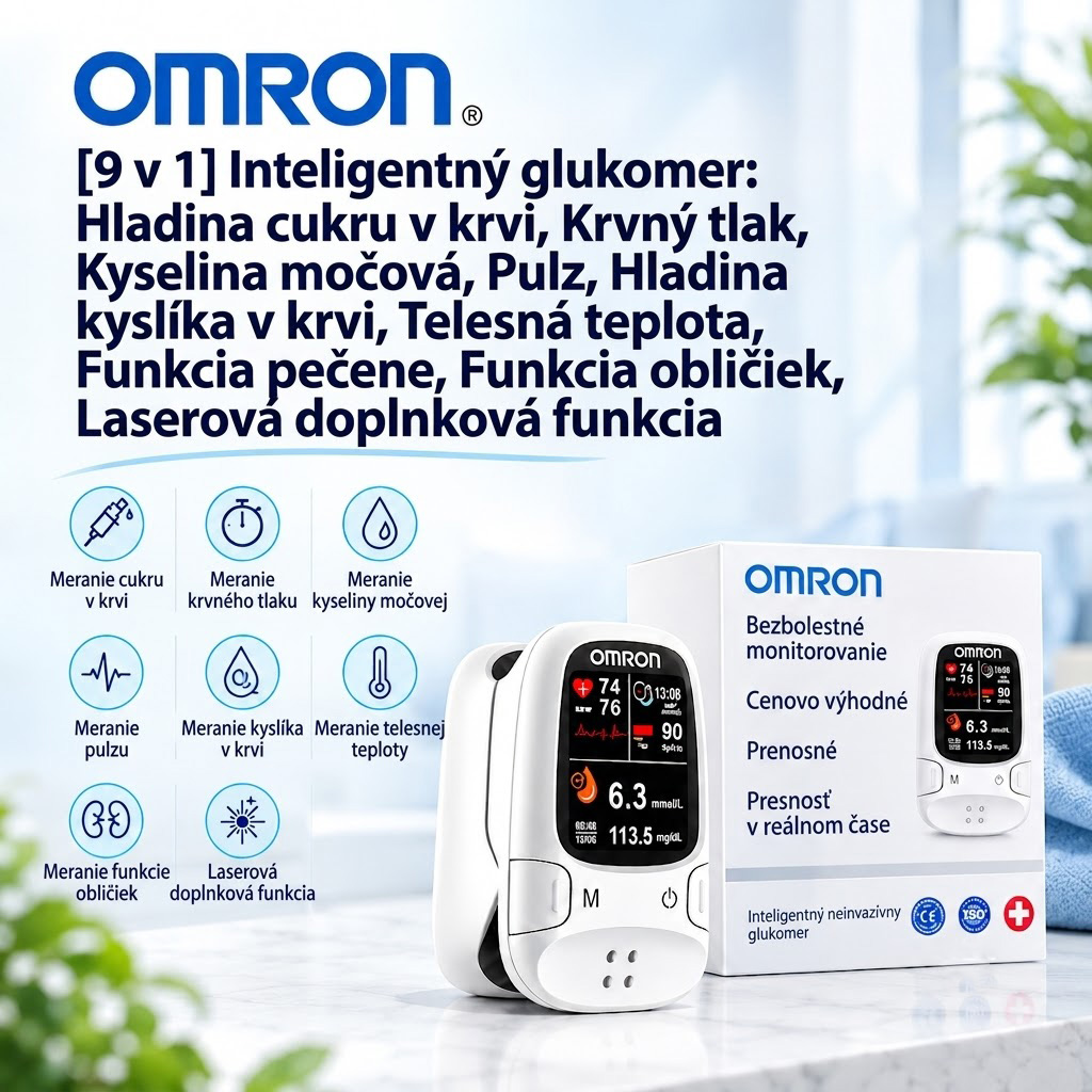 🔥Omron™ — Jednoduché a pohodlné monitorovanie hladiny glukózy v krvi bez ihiel.