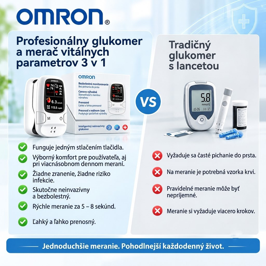 🔥Omron™ — Jednoduché a pohodlné monitorovanie hladiny glukózy v krvi bez ihiel.